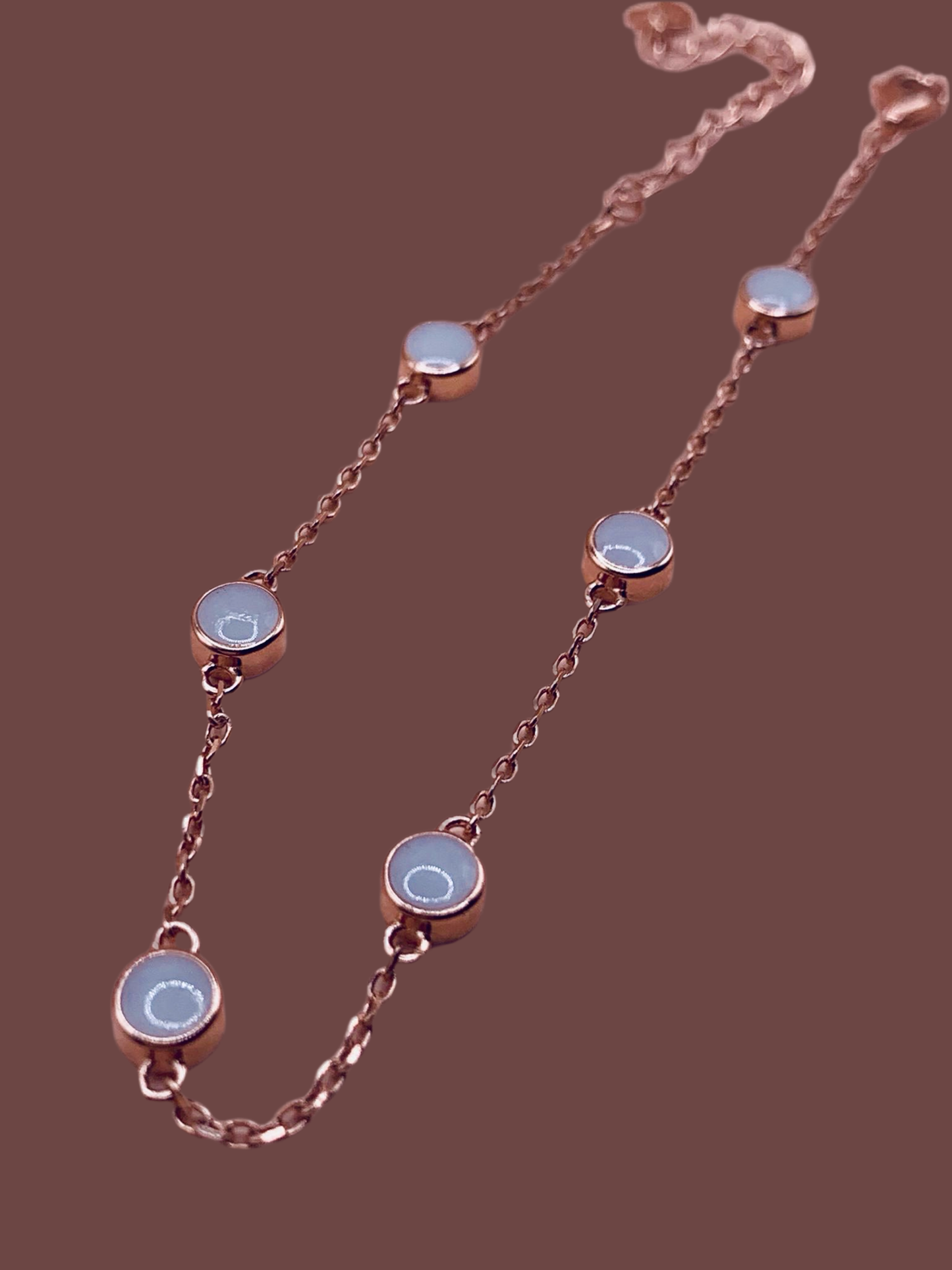 6 dots armband - zilver - gold plated - rosé plated