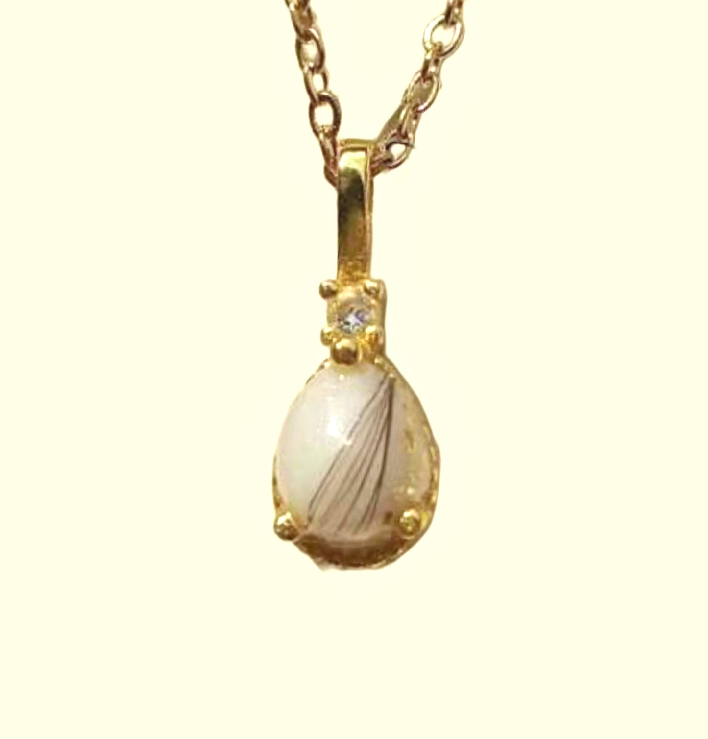 Percha con forma de gota de circonita - plata - baño de oro - baño rosado