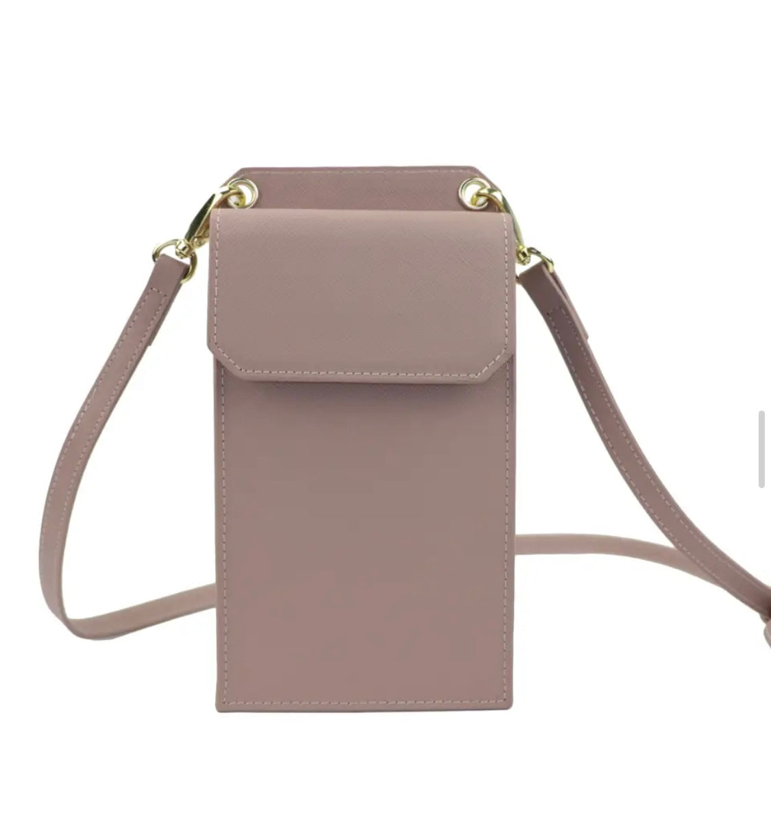 Porta cellulare a tracolla in vera pelle, vari colori