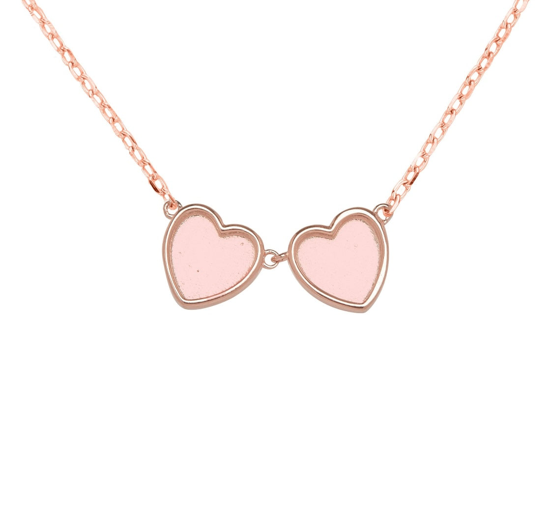 Love Halskette - Silber - vergoldet - rosé plattiert