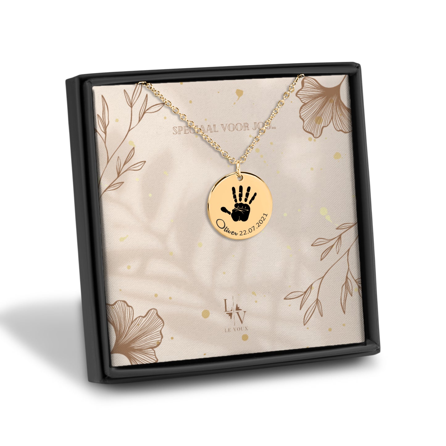 Collar con huella de pie o mano - plata - oro - oro rosa
