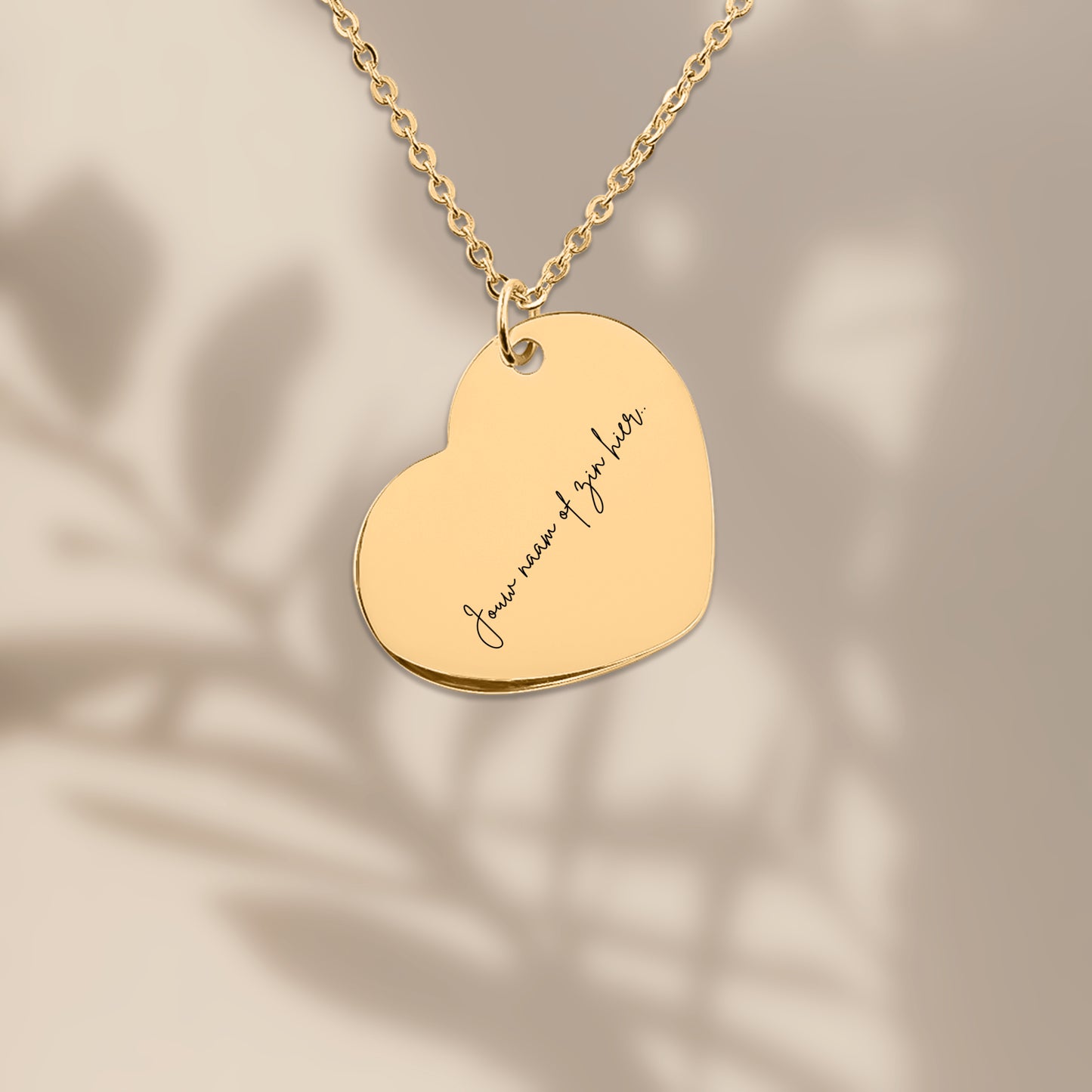 Collar de corazón con su mensaje o nombre personal - plata - oro rosa - oro