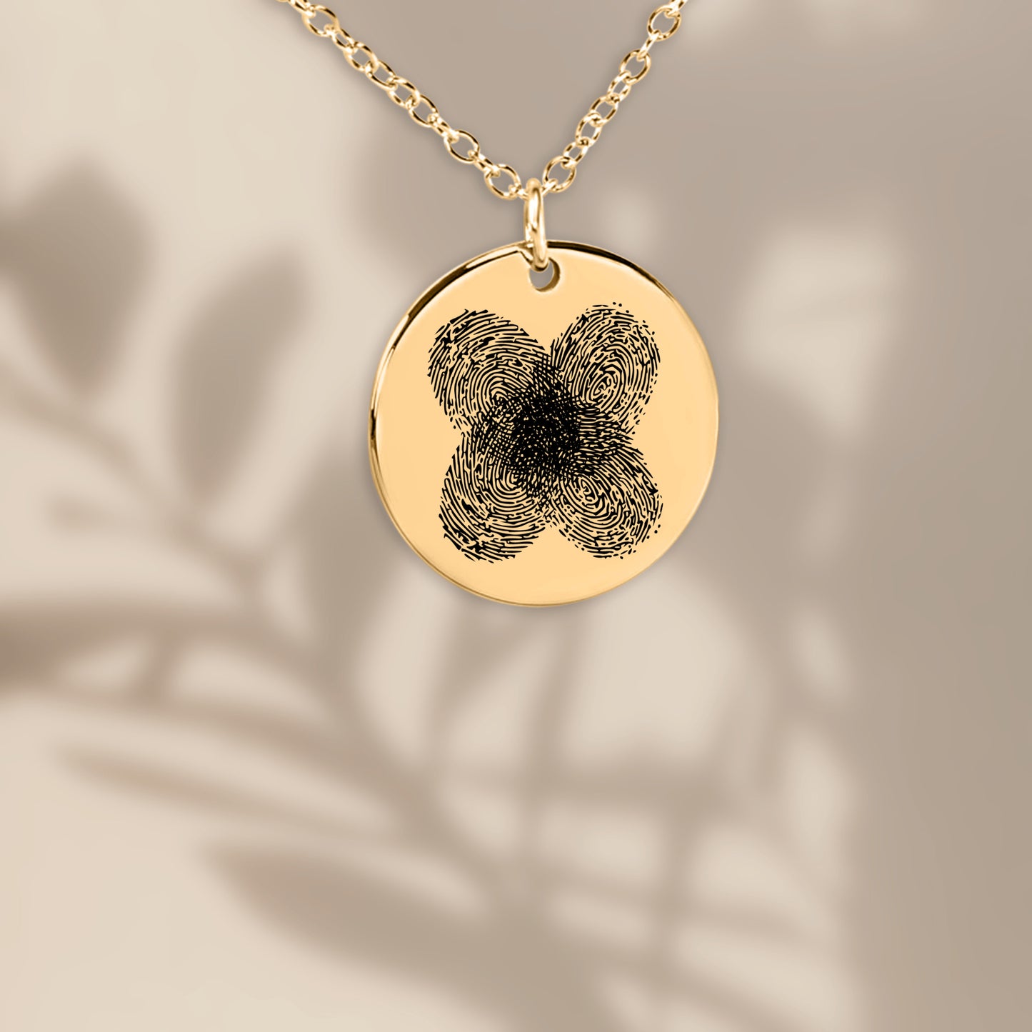 Collar de huellas dactilares -X- grabado en moneda con cadena joyería personalizada - plata - oro rosa - oro
