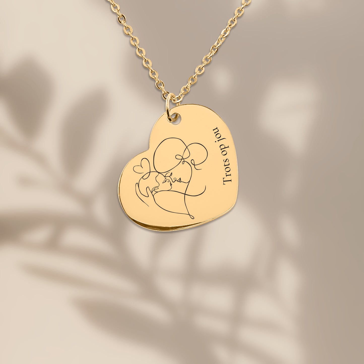 Collar madre hijo regalo corazón nombre personalizado mamá collar joyería de leche materna - plata - rosa - oro