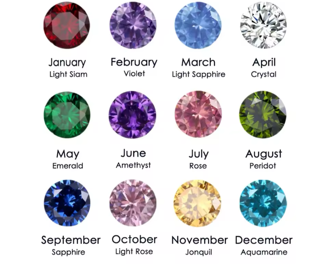 Colar e pulseira Birthstone zircona prata - ouro