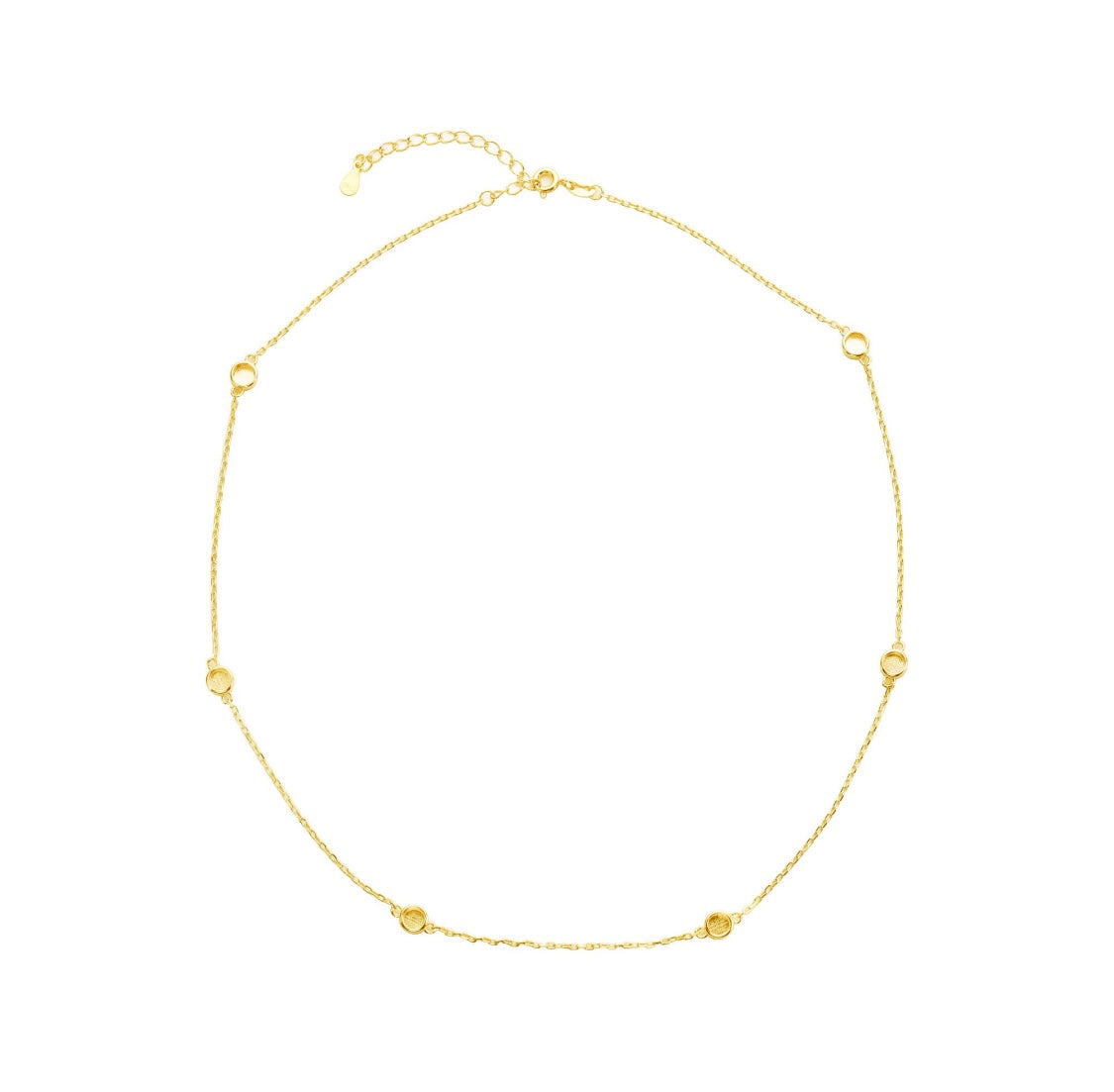 Collar de leche materna 6 puntos - plata - baño de rosa - baño de oro