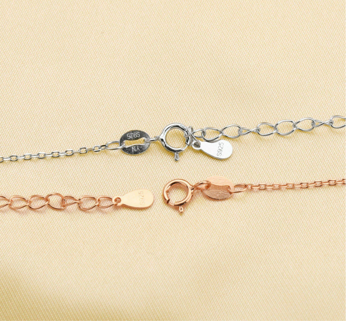 Collar ajustable suelto plata - chapado en oro - chapado en rosa