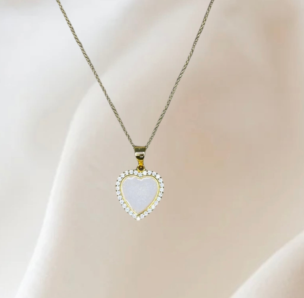 Colgante de leche materna la piedra del amor - plata, chapado en oro, joyería de leche materna chapada en rosa