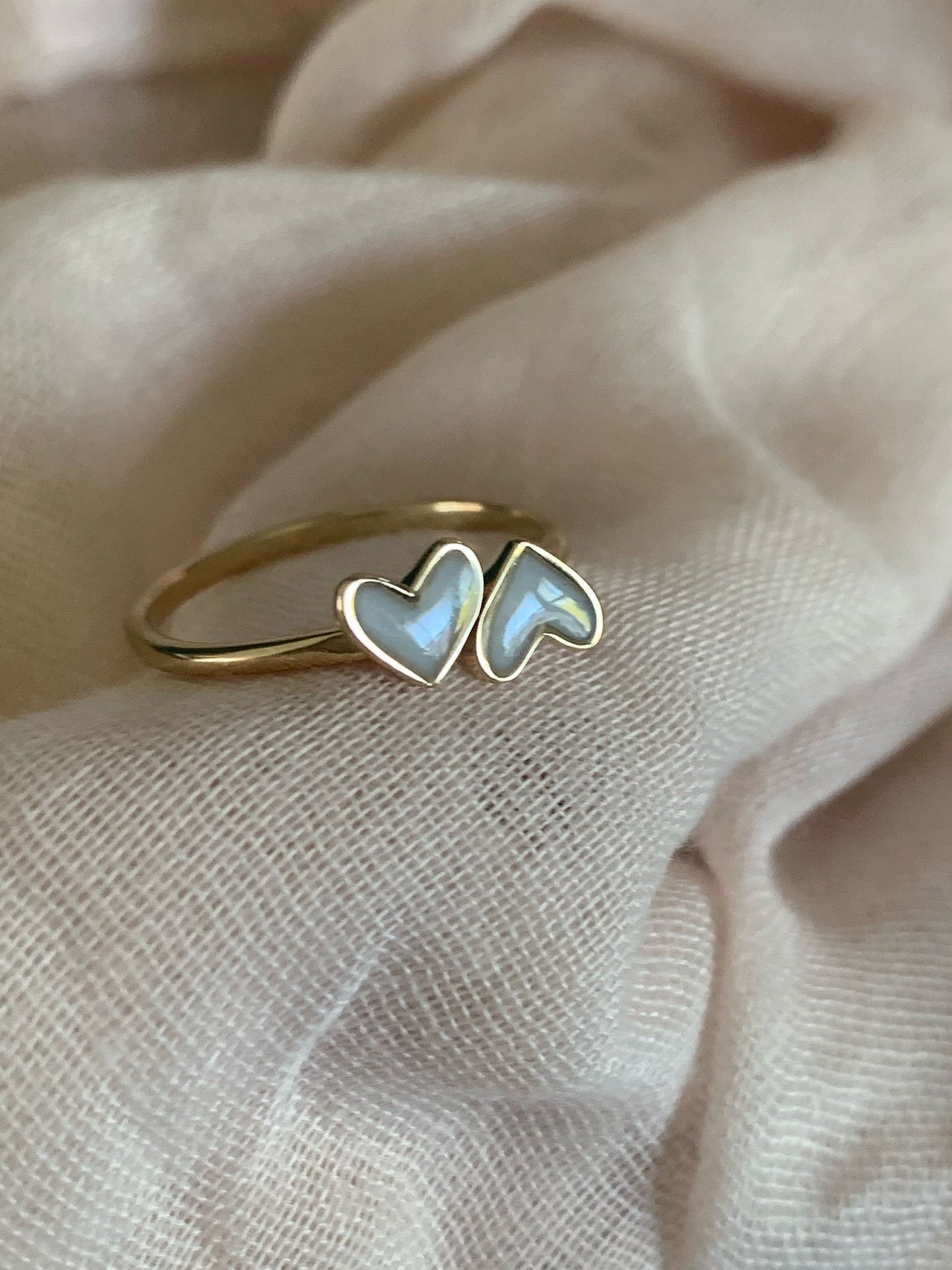 Moedermelk ring twin love (14 karaat) goud