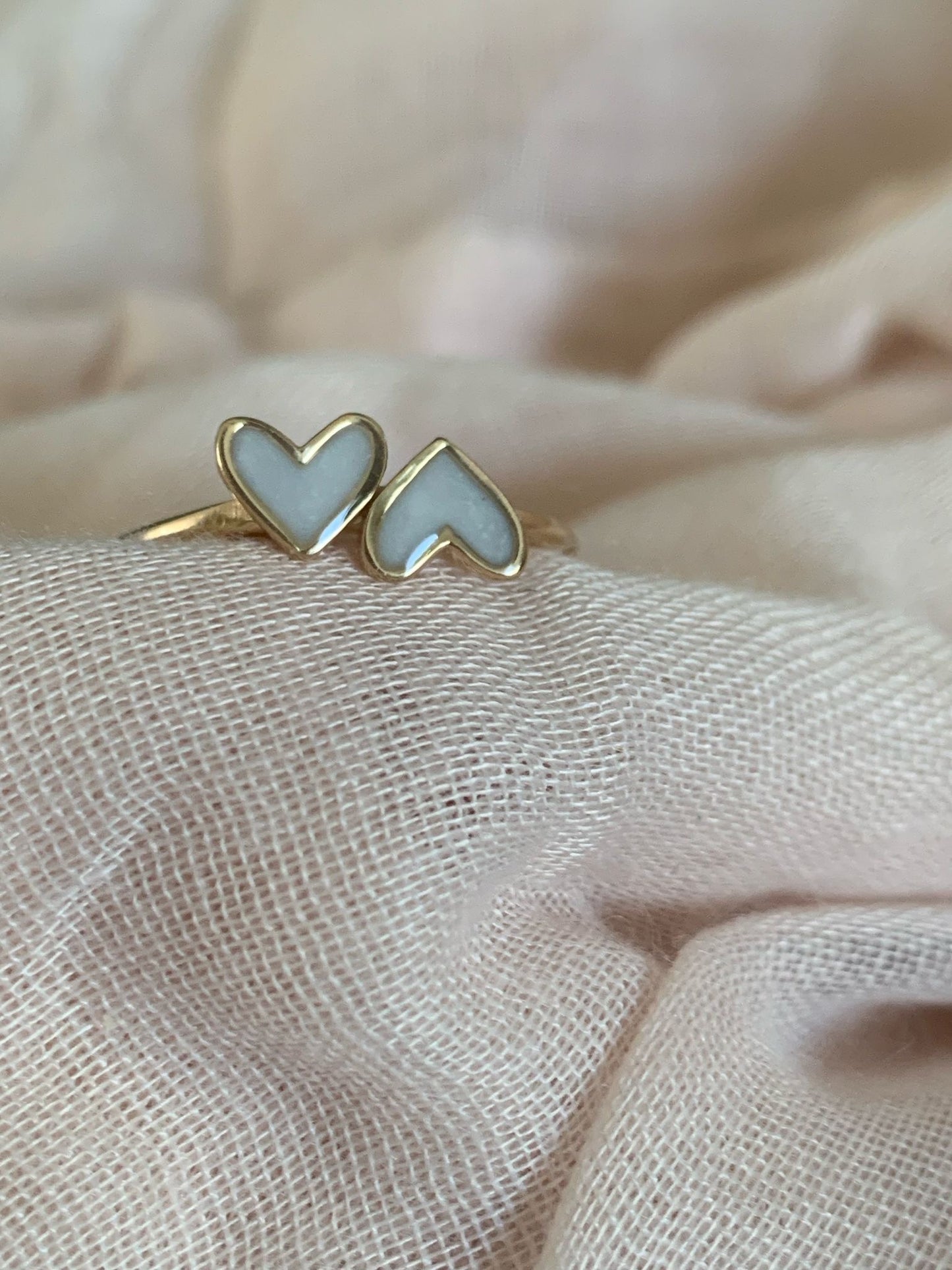 Moedermelk ring twin love (14 karaat) goud