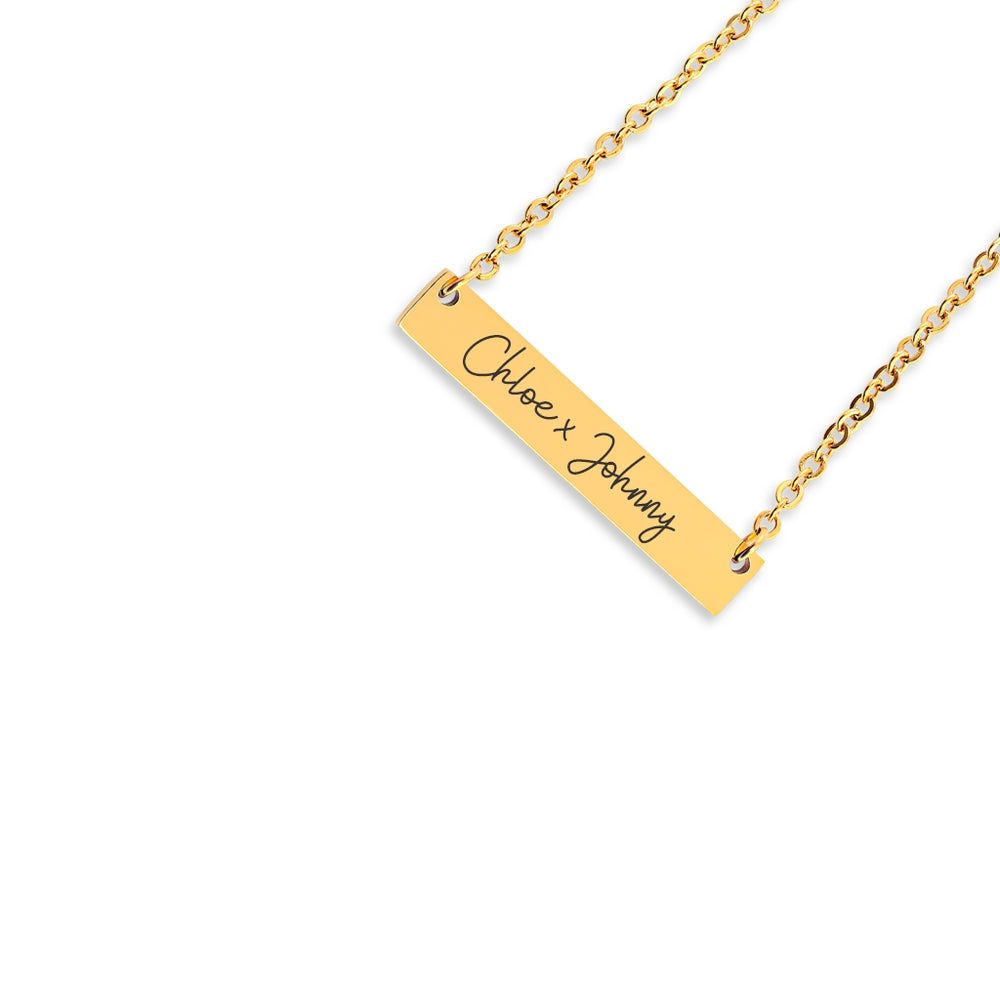 Collar barra horizontal - plata - oro - oro rosa