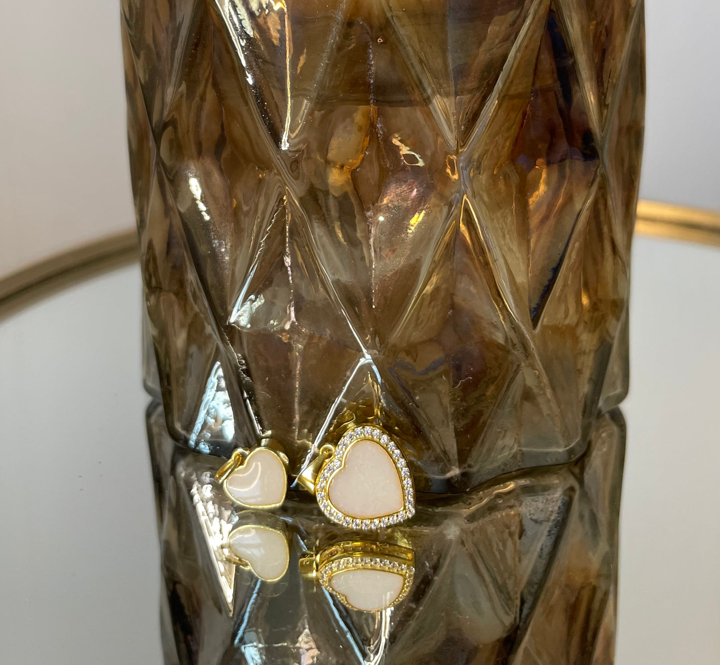 Colgante de leche materna la piedra del amor - plata, chapado en oro, joyería de leche materna chapada en rosa