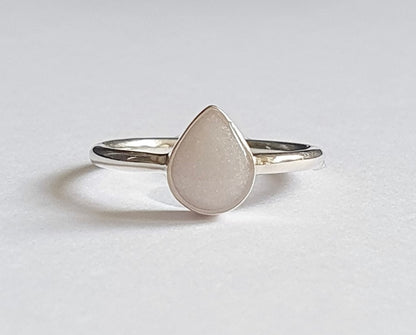 Moedermelk juweel de teardrop M ring - zilver, rosé plated, gold plated