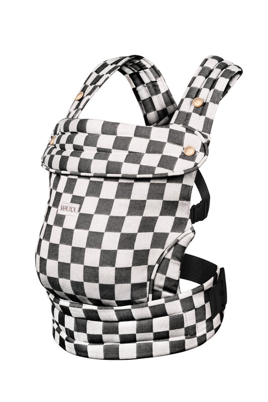 Baby draagzak ergonomisch blokjes unisex van VOUXX. Oekotex gecertificeerd en duurzaam. 