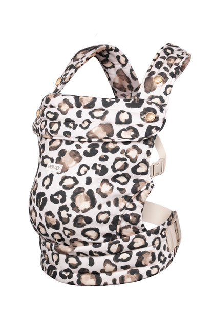 Ergonomische luipaard print babydraagzak. Gecertificeerd, ergonomisch en veilig