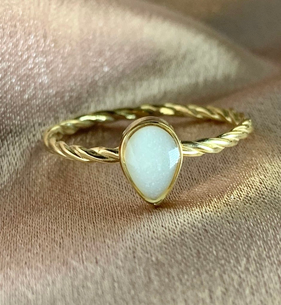 Anello per latte materno Odette in oro (14 carati).