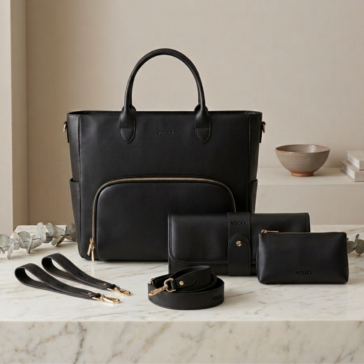 Tote bag luiertas zwart 