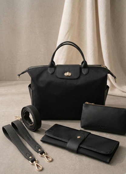 VOUXX Tote luiertas Maya nylon black (complete set)