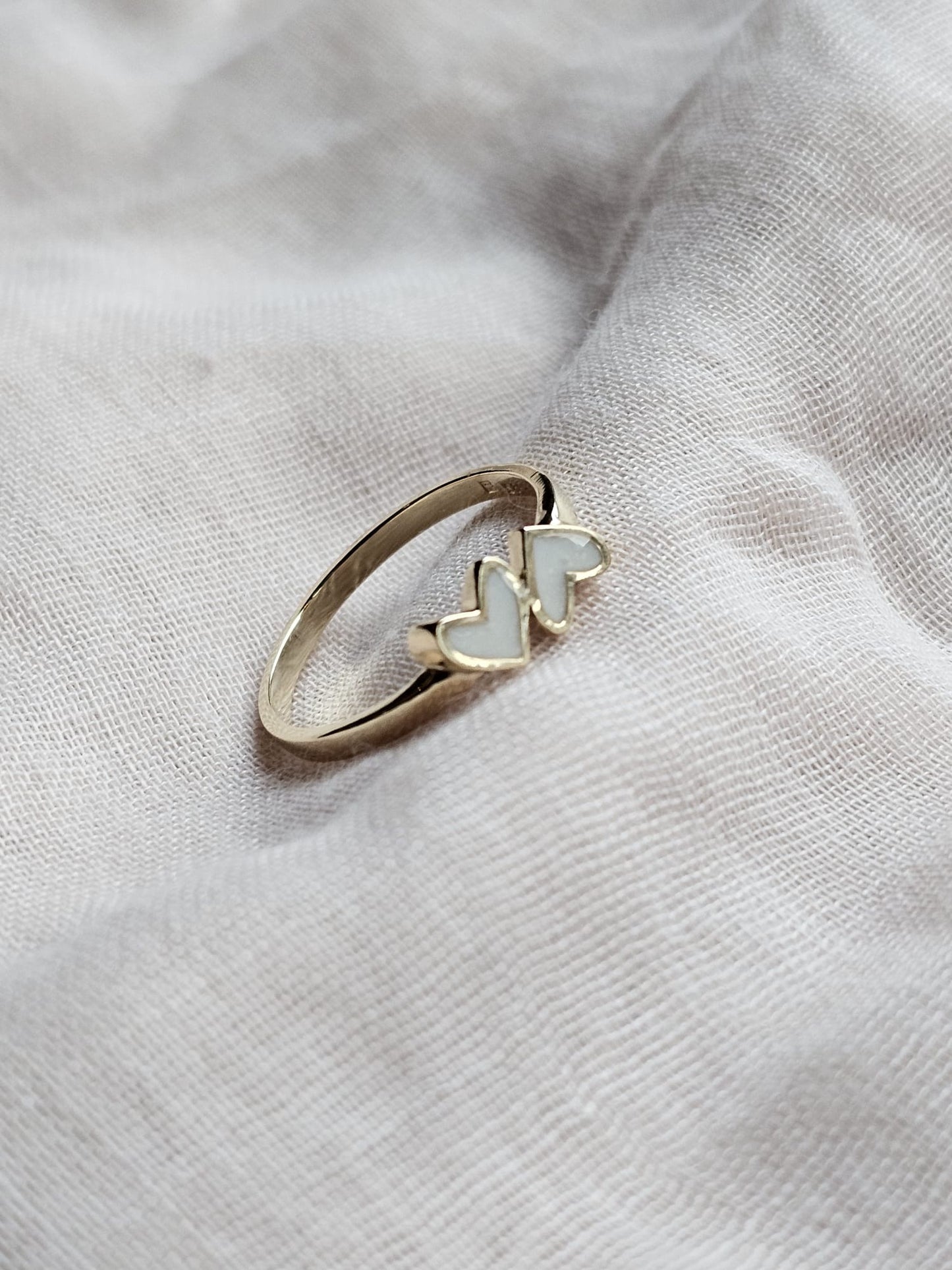 Moedermelk ring twin love (14 karaat) goud