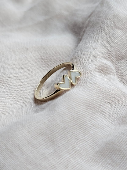 Moedermelk ring twin love (14 karaat) goud