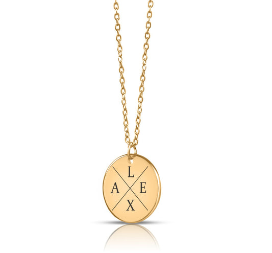 Colar com iniciais - prata - ouro rosa - ouro