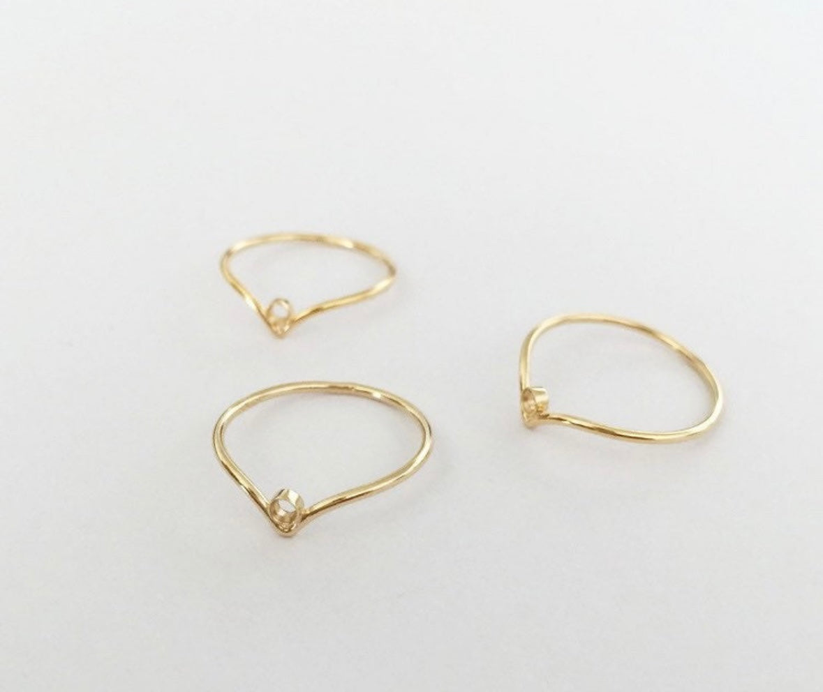 Moedermelk ring maya zilver en goud verguld