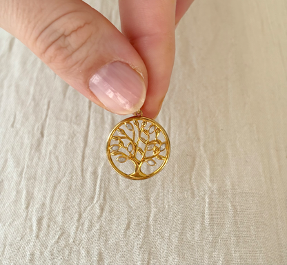 Le pendentif arbre de vie - argent, plaqué or, plaqué rose