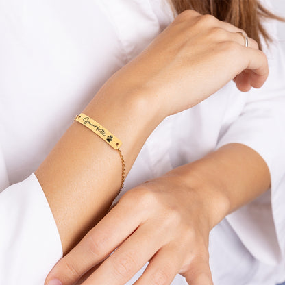 Mon bracelet de barre de nom d'ami moelleux avec votre propre impression ! -argent-or rose-or