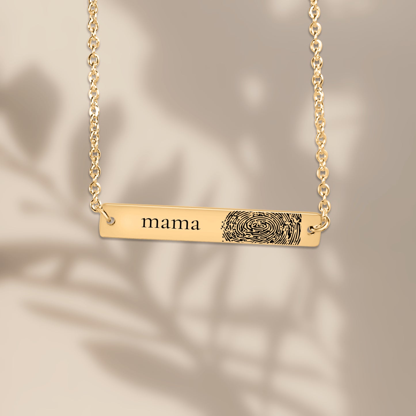 Collar de huellas dactilares con nombre joyería de huellas dactilares oro - plata - rosa