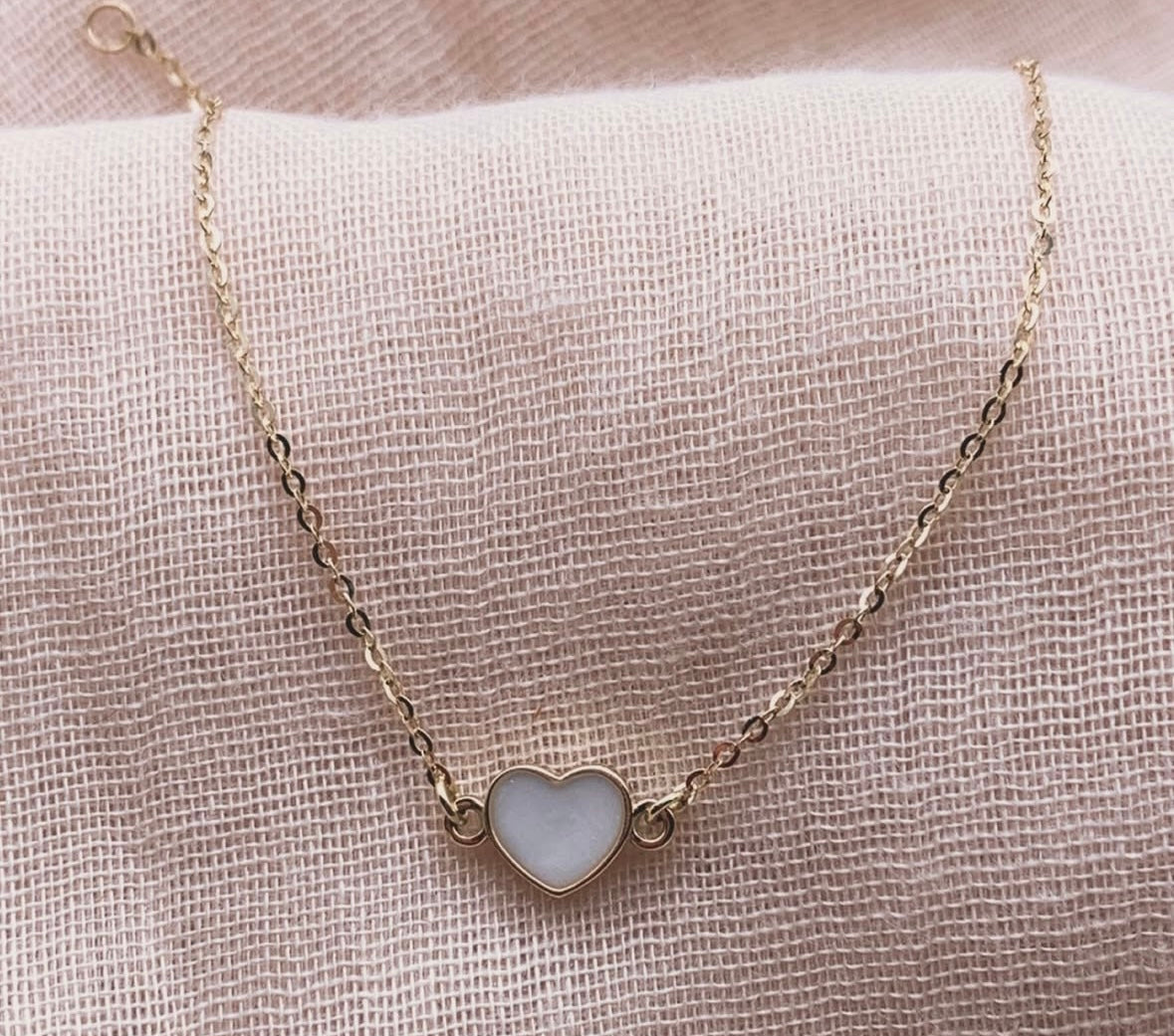 Moedermelk armband Noé rond of hartje (14 karaat) goud