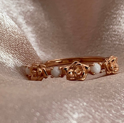 Bague lait maternel Rose (14 carats) or massif