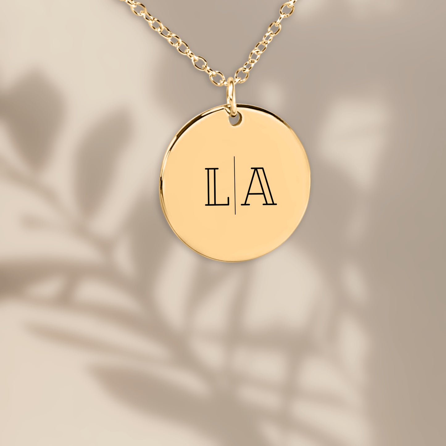 collier lettre initiales gravure-argent-or rose-or