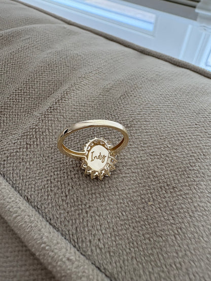 Bague Reine or massif 14 carats