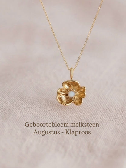 Moedermelk hanger de birthflower - 14 karaat goud