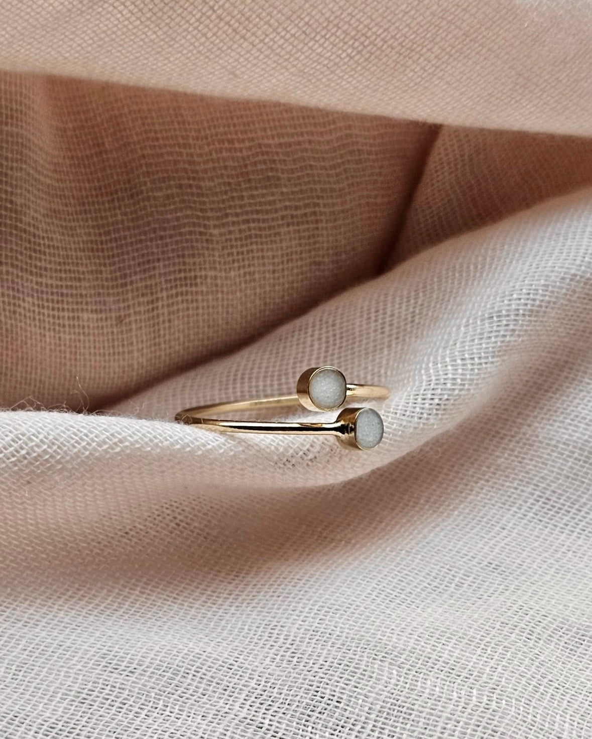 Anillo de leche materna Twin (14 quilates) oro macizo