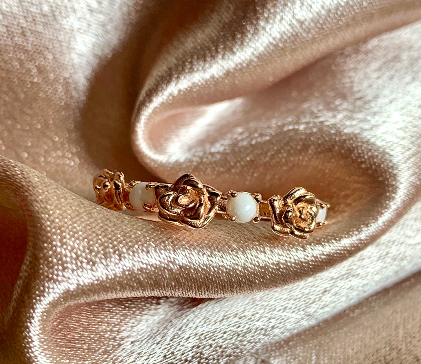 Bague lait maternel Rose (14 carats) or massif