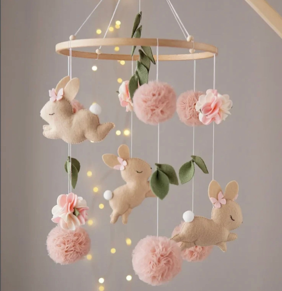 Mobile bébé lapins faits main
