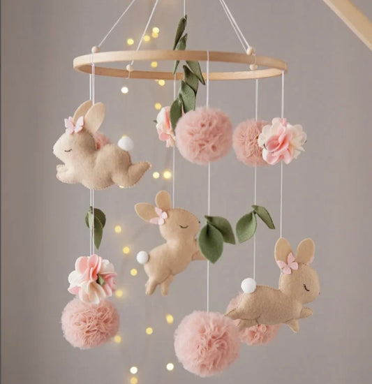 Mobile bébé lapins faits main
