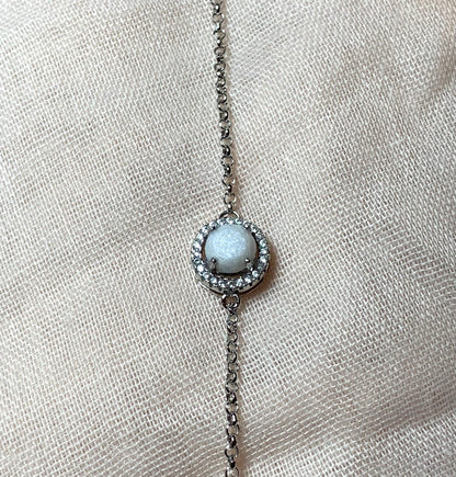 Bracelet à pois scintillants - argent et plaqué rose