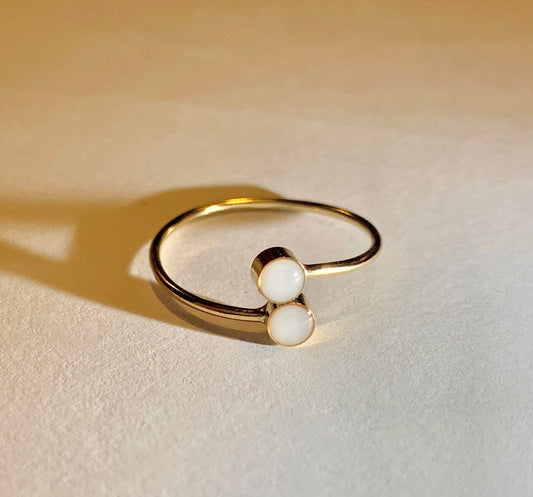 Anneau de lait maternel twin-argent-goldfilled