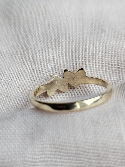 Moedermelk ring twin love (14 karaat) goud