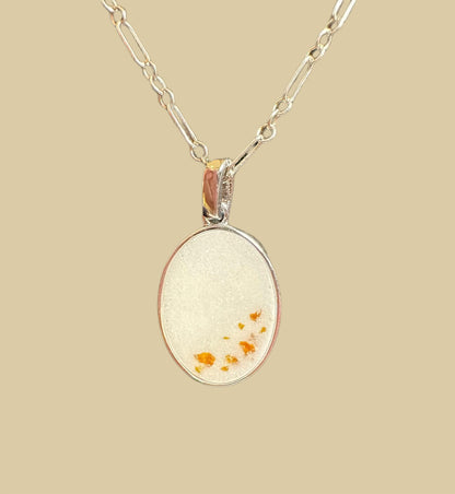 Pendentif ovale - plaqué or - plaqué rose - argent