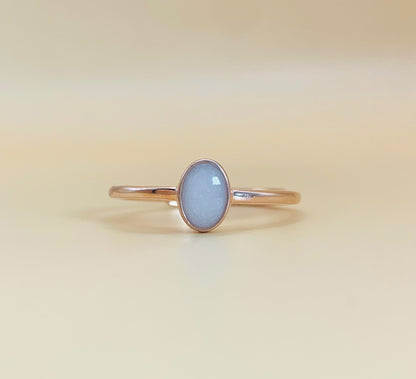 Ovaal classic ring zilver - goud plated - rosé plated