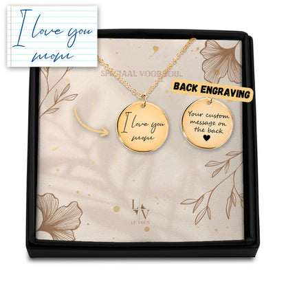 Envie seu texto escrito ou desenho para este colar de moedas personalizado - prata - ouro rosa - ouro