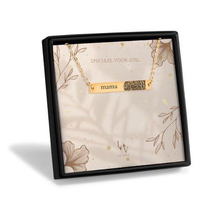 Collar de huellas dactilares con nombre joyería de huellas dactilares oro - plata - rosa