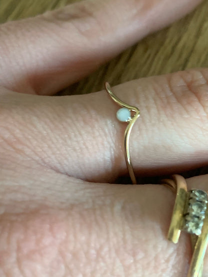 Moedermelk ring maya zilver en goud verguld