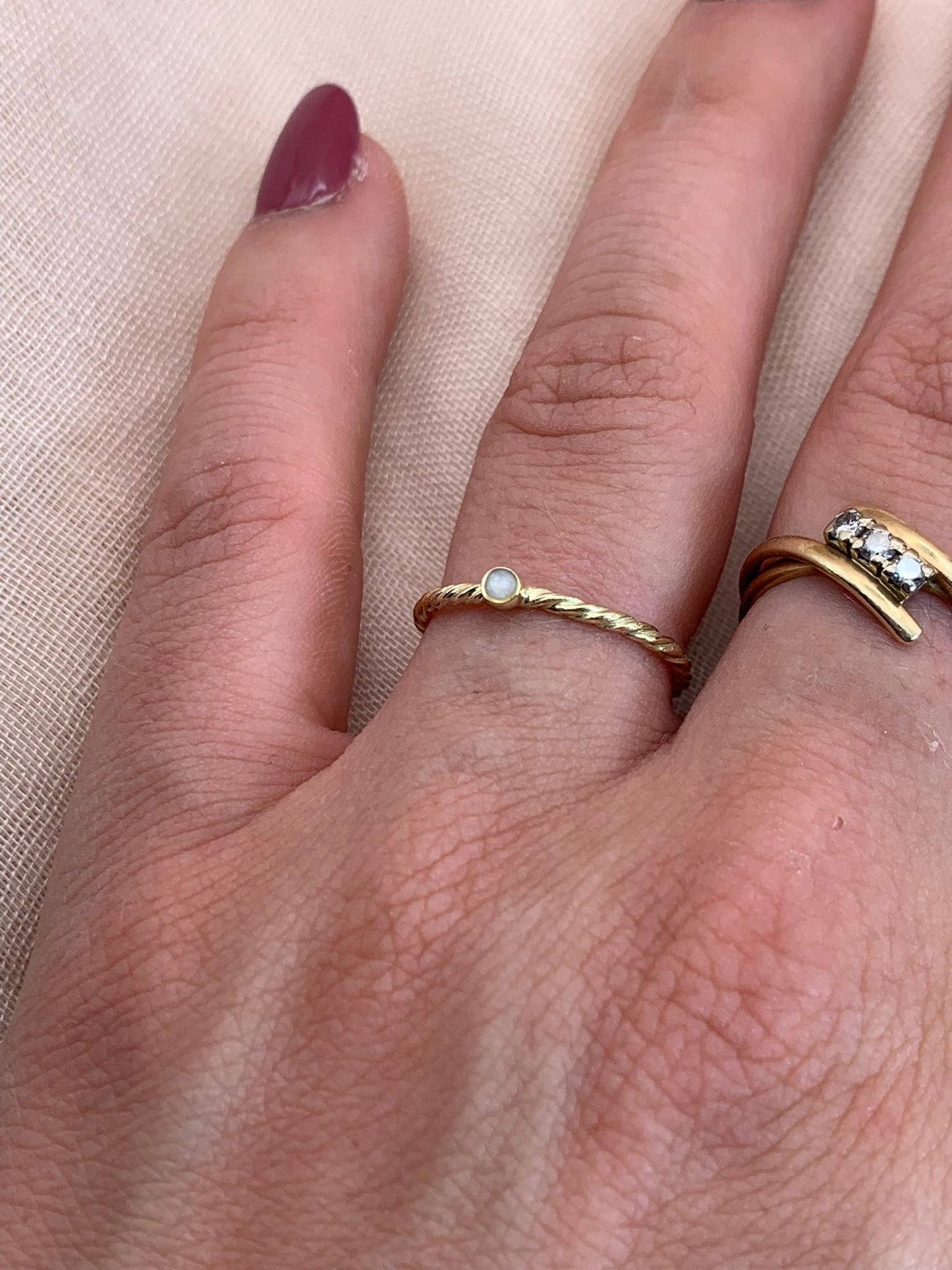 Moedermelk ring Liv (14 karaat) geel goud - rosé goud - wit goud