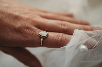 Moedermelk ring Bella zilver, gold plated