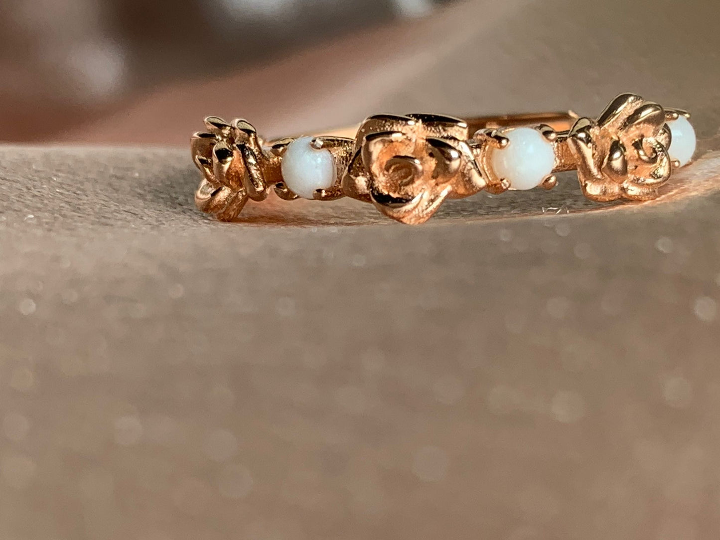 Bague lait maternel Rose (14 carats) or massif