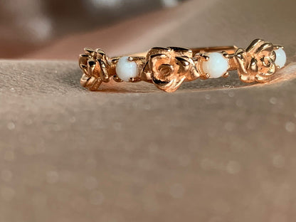 Bague lait maternel Rose (14 carats) or massif